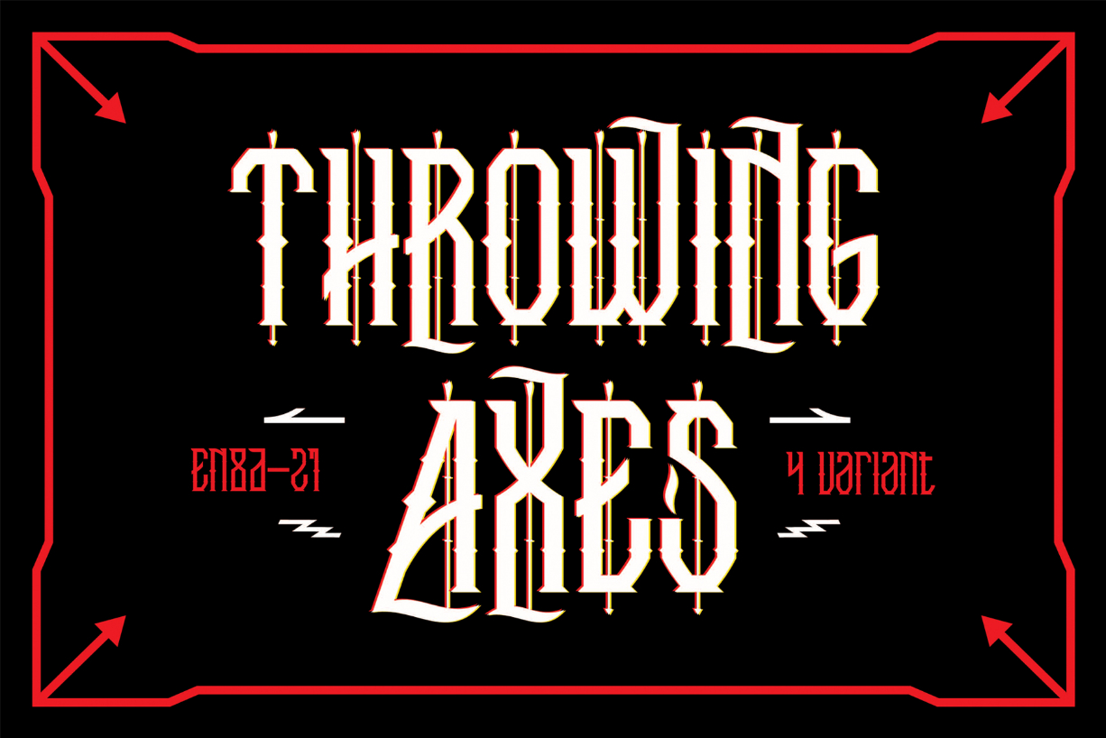 Throwing Axes Font Poster 1