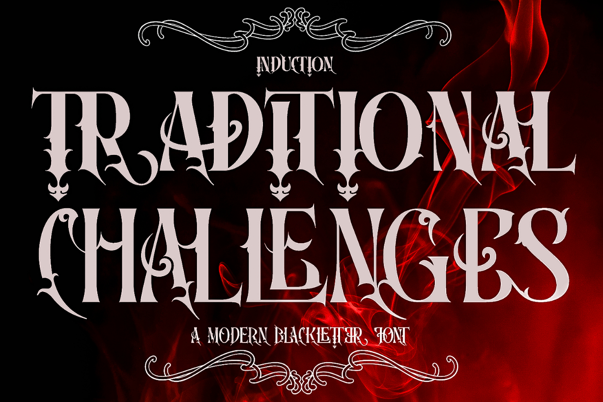 Traditional Challenges Font Poster 1
