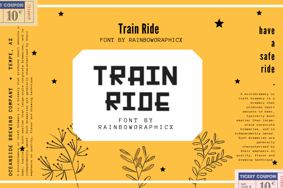 Train Ride Font Poster 1