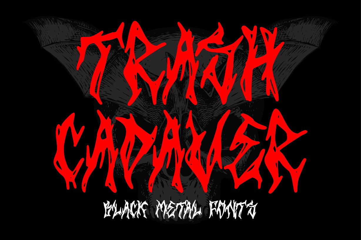 Trash Cadaver Font Poster 1