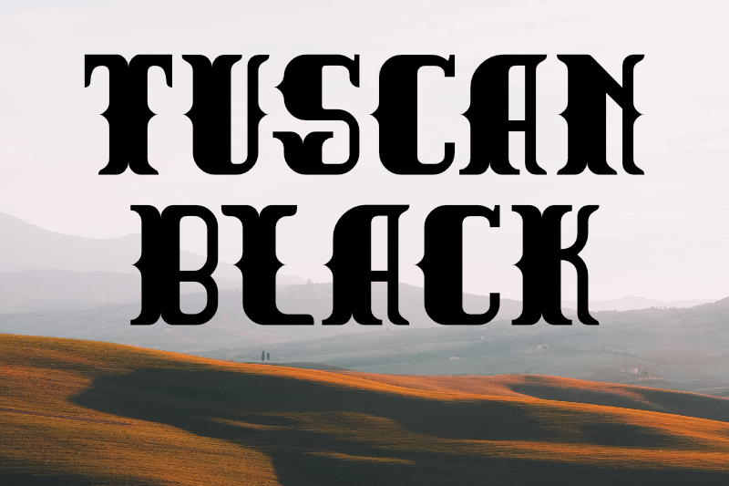 Tuscan Black Font Poster 1