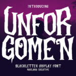 Unforgomen Blackletter Display Font Font Poster 3