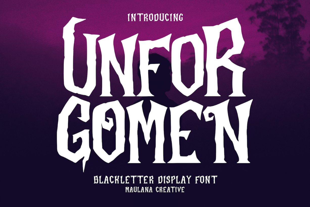 Unforgomen Blackletter Display Font Font