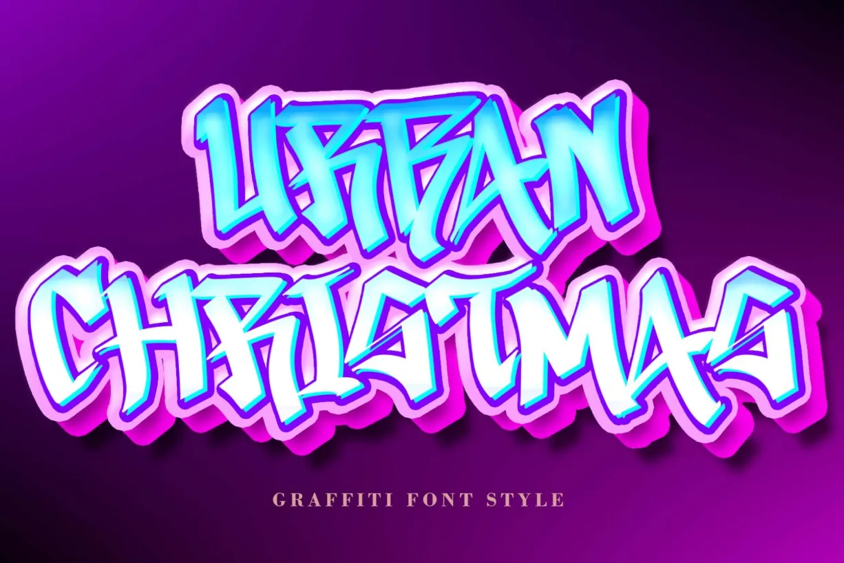 Urban Christmas Font Urban Christmas Font Poster 1