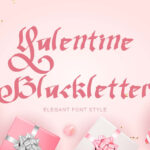 Valentine Blackletter Font Poster 3