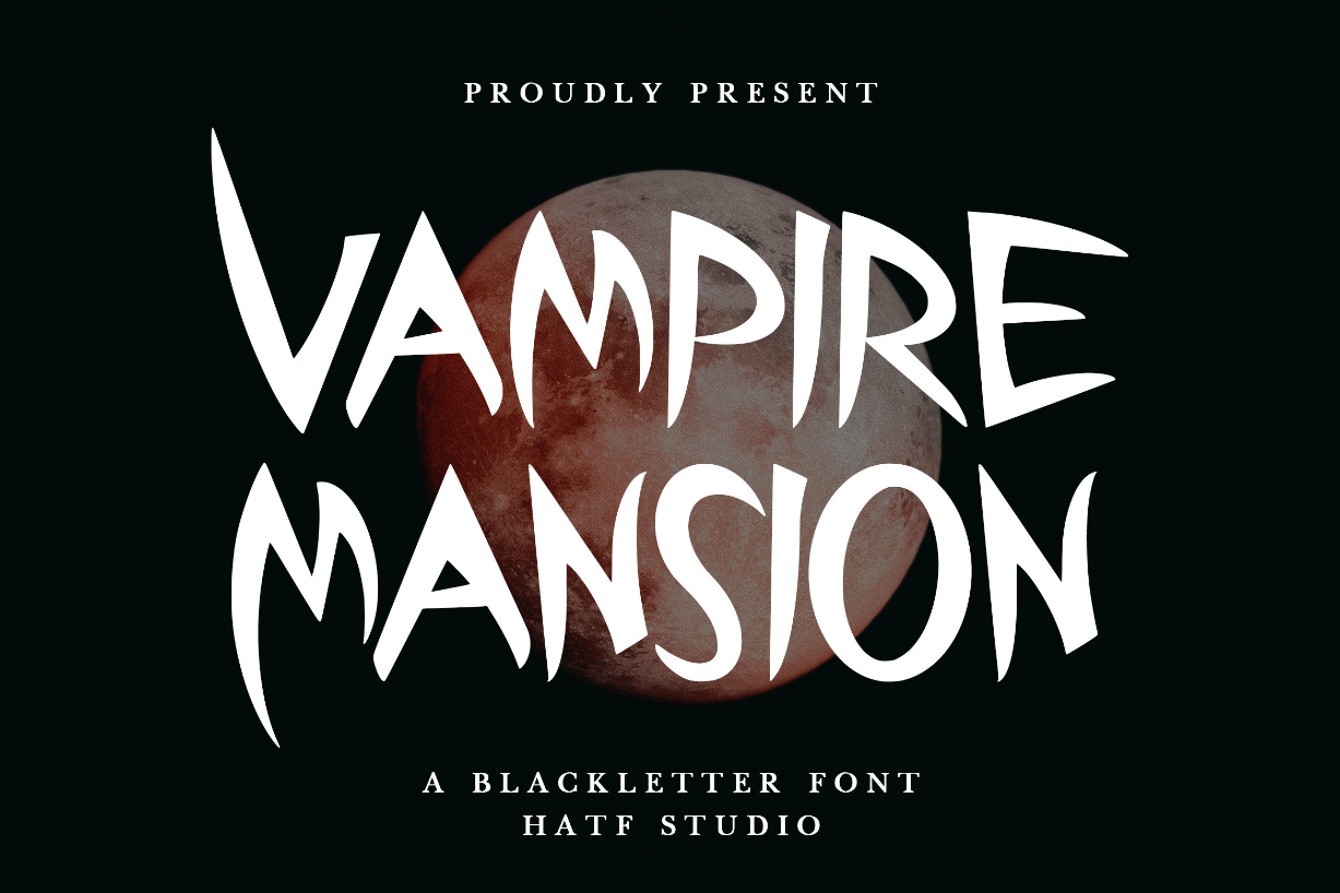 Vampire Mansion Font Poster 1