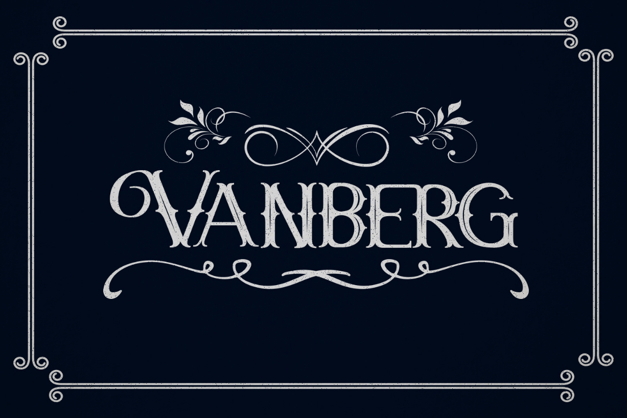 Vanberg Font Poster 1
