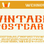 Vintage Postcard Font Poster 3