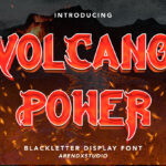 Volcano Power Font Poster 1