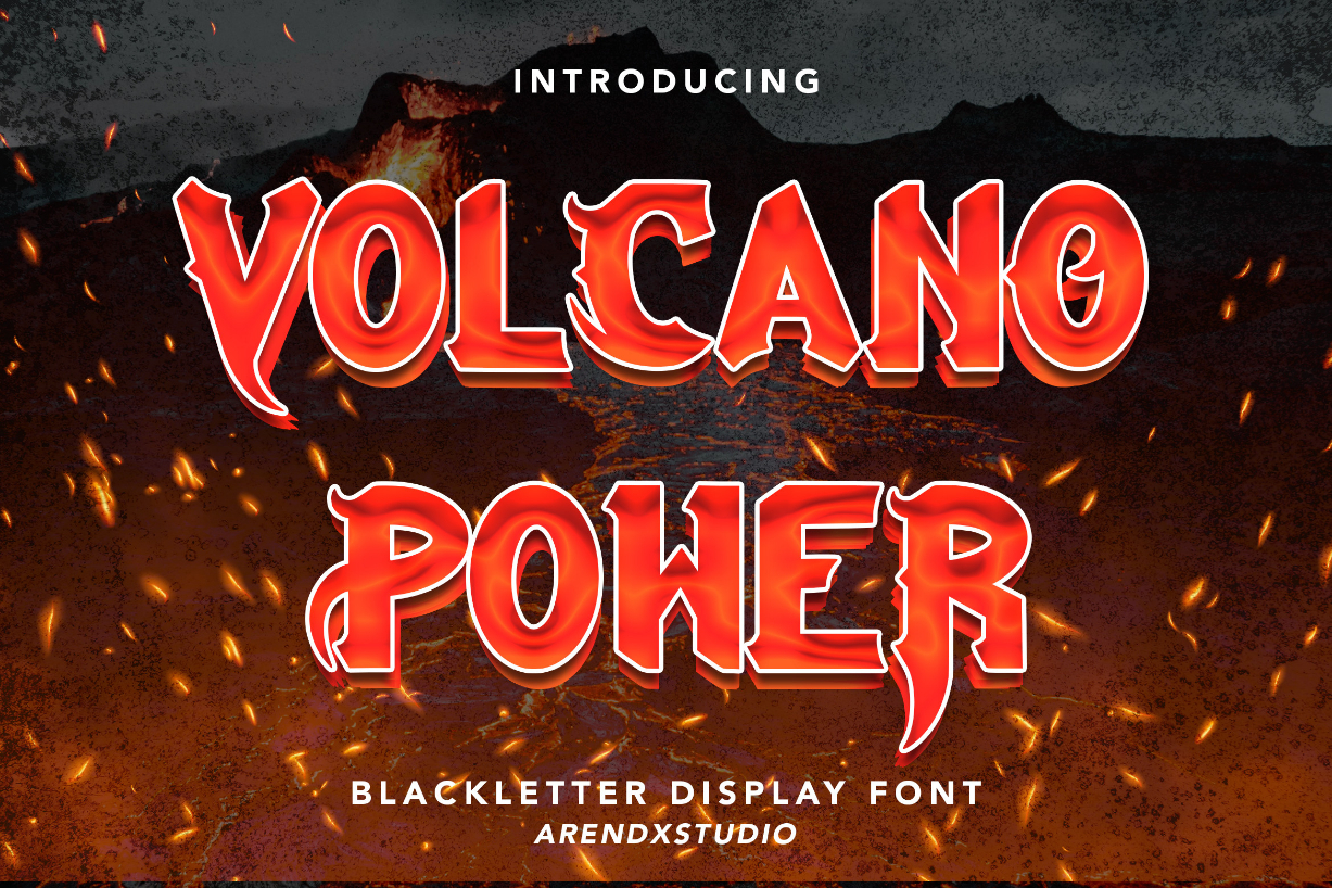 Volcano Power Font Poster 1