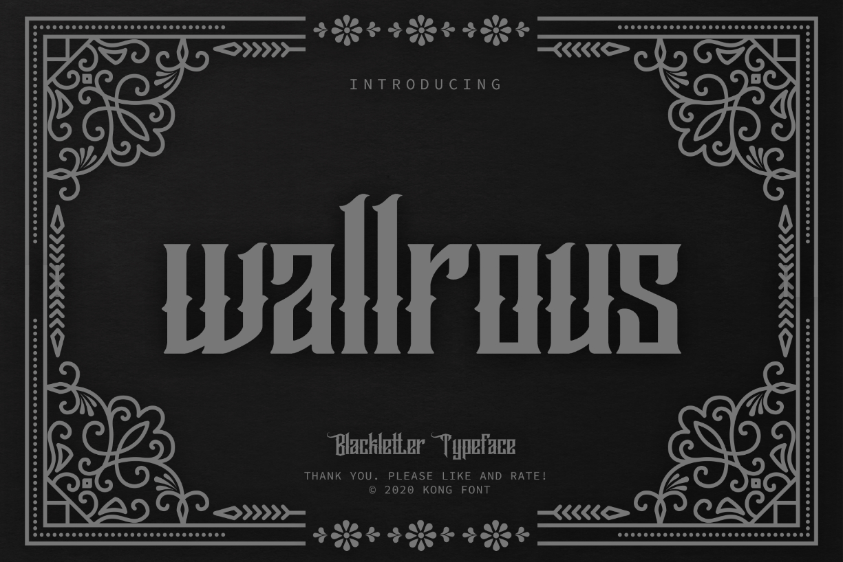 Wallrous Font Poster 1