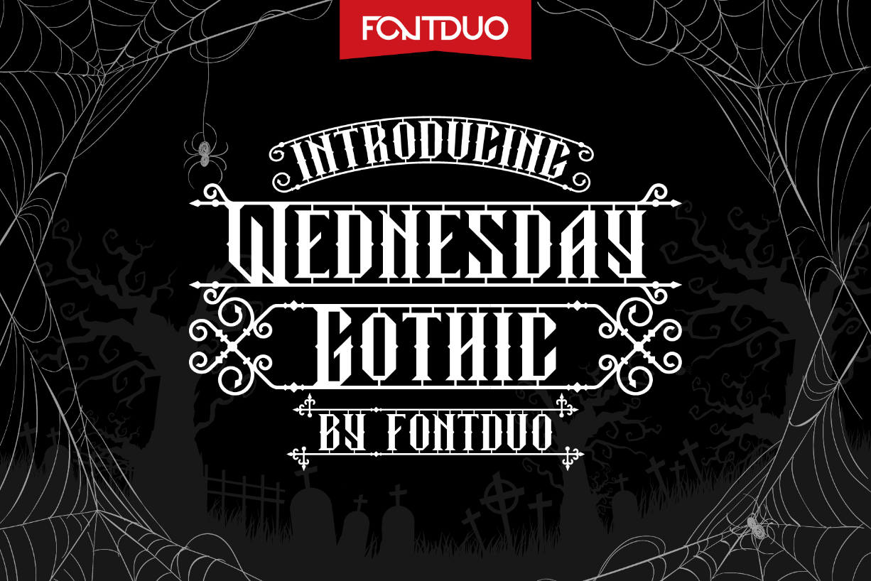 Wednesday Gothic Font Poster 1