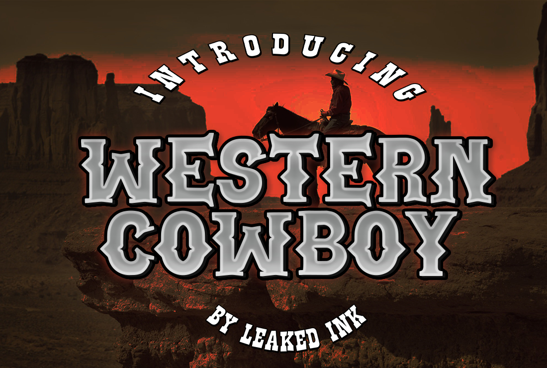 Western Cowboy Font Poster 1