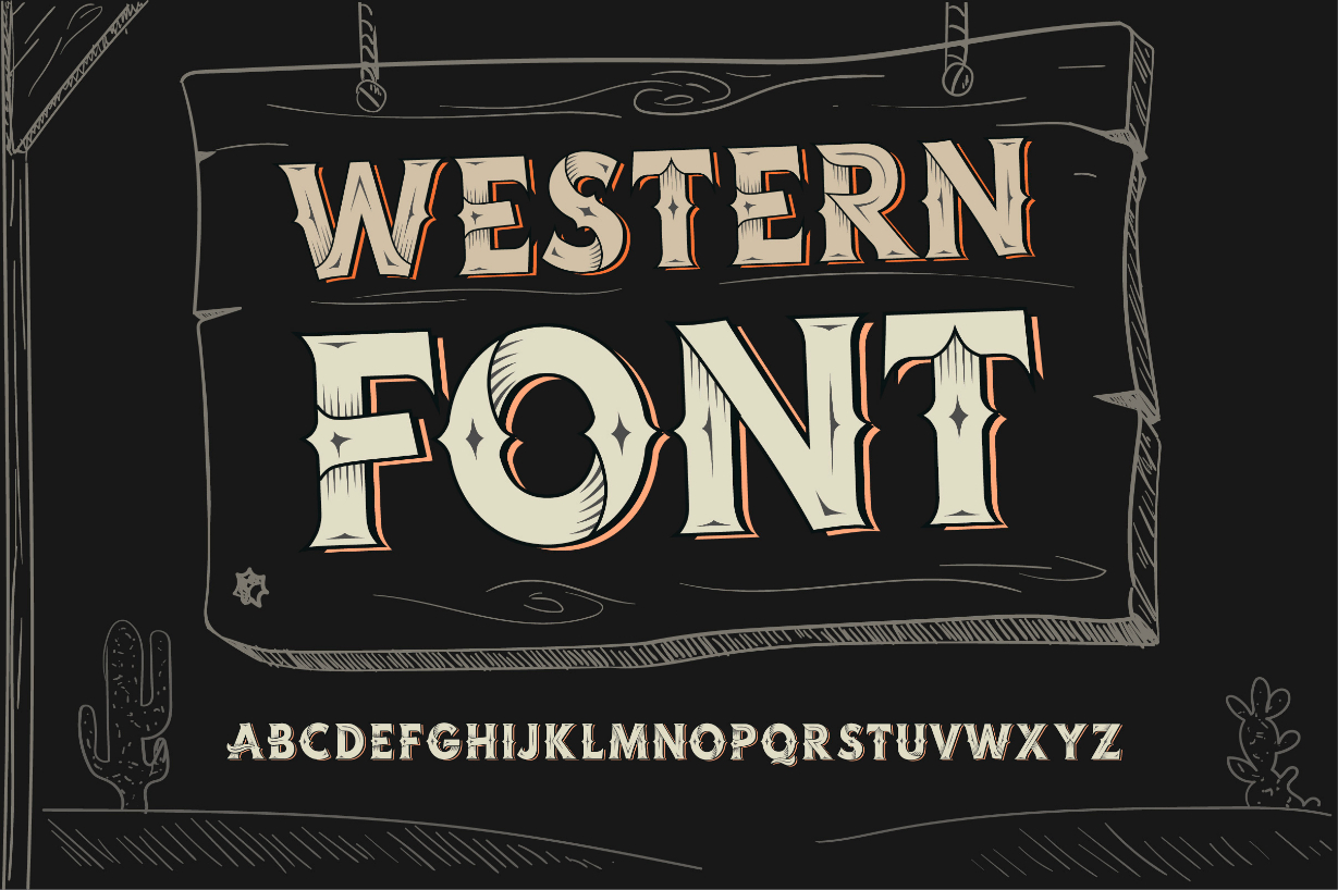 Western Font Poster 1