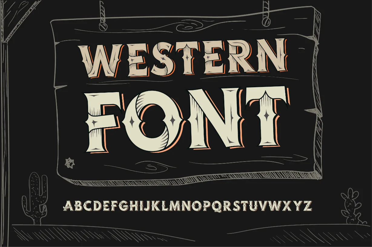 Western Font Western Font Poster 1