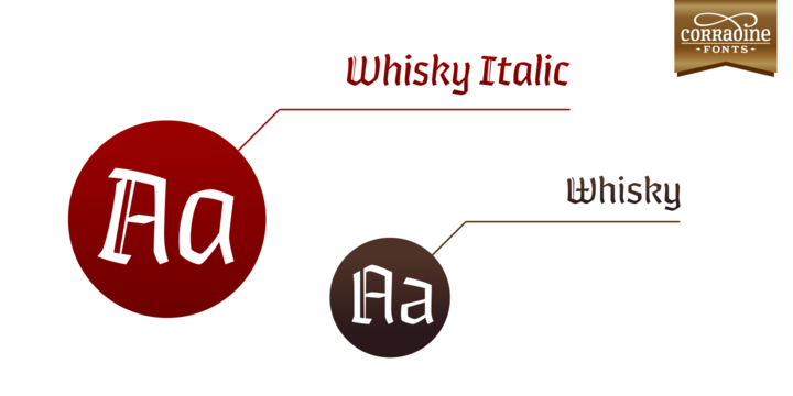 Whisky Italic Family Font
