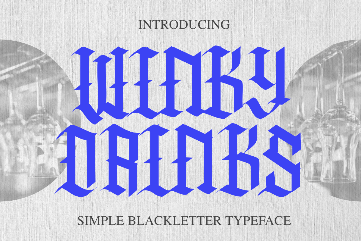 Winky Drinks Font Poster 1