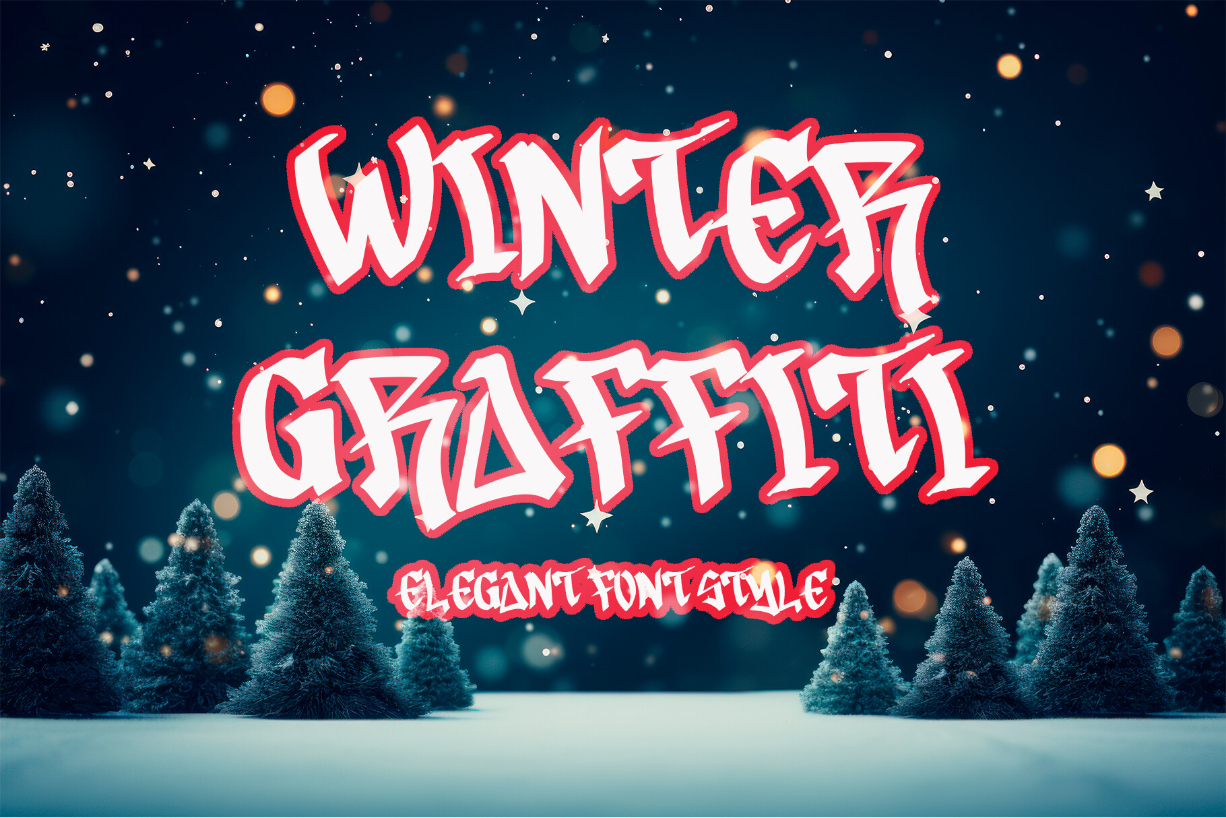 Winter Graffiti Font Poster 1