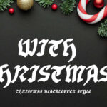 With Christmas Font Poster 3