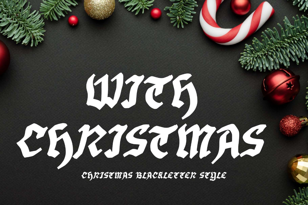 With Christmas Font