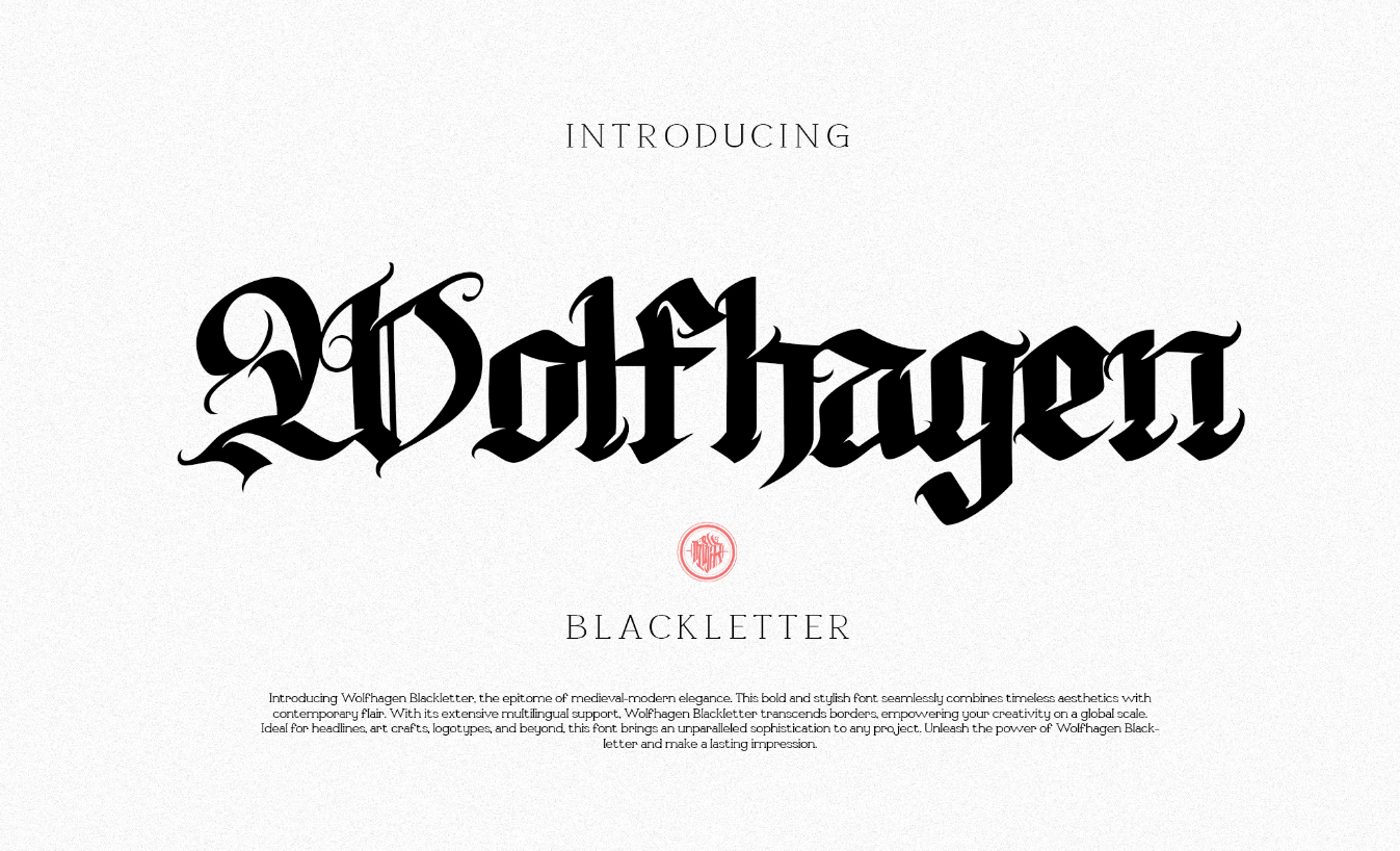 Wolfhagen Font Poster 1