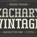 Zachary Vintage Font Poster 3