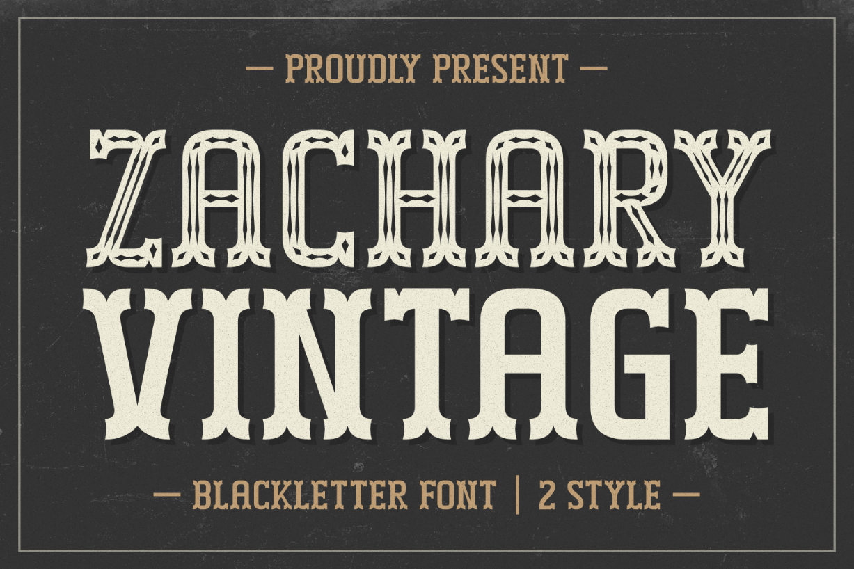 Zachary Vintage Font Poster 1