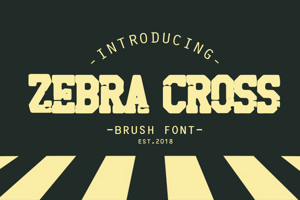 Zebra Cross Font Poster 1