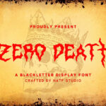 Zero Death Font Poster 3