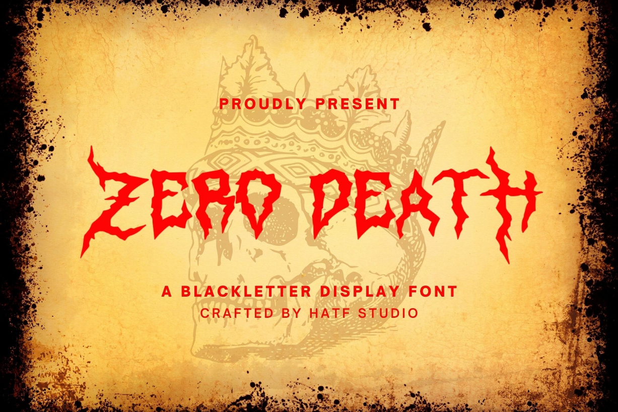 Zero Death Font Poster 1