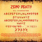 Zero Death Font Poster 9