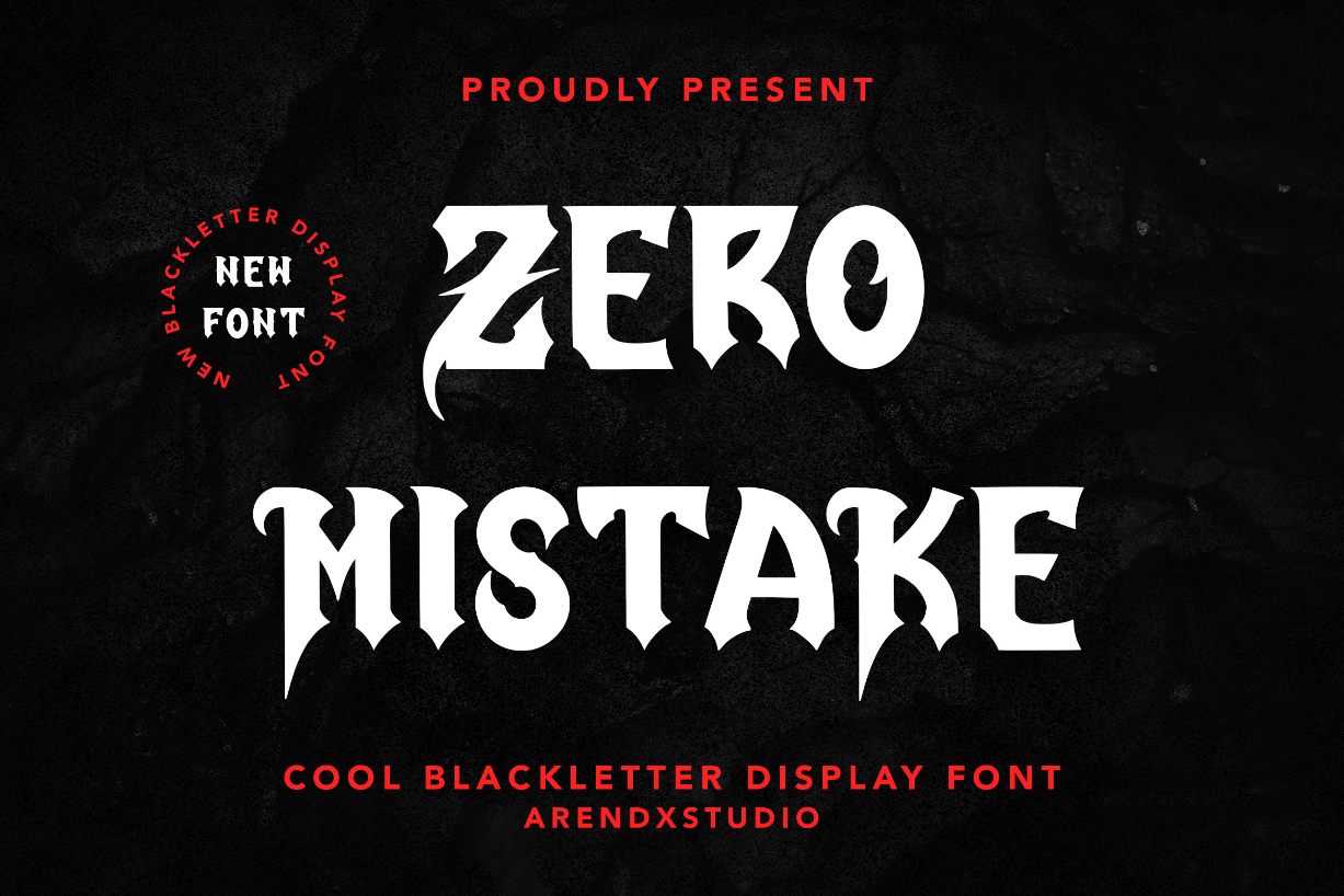 Zero Mistake Font Poster 1