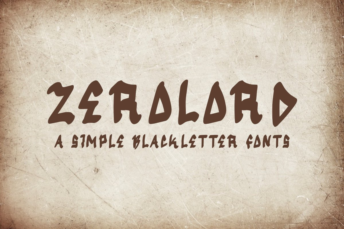 Zerolord Font Poster 1