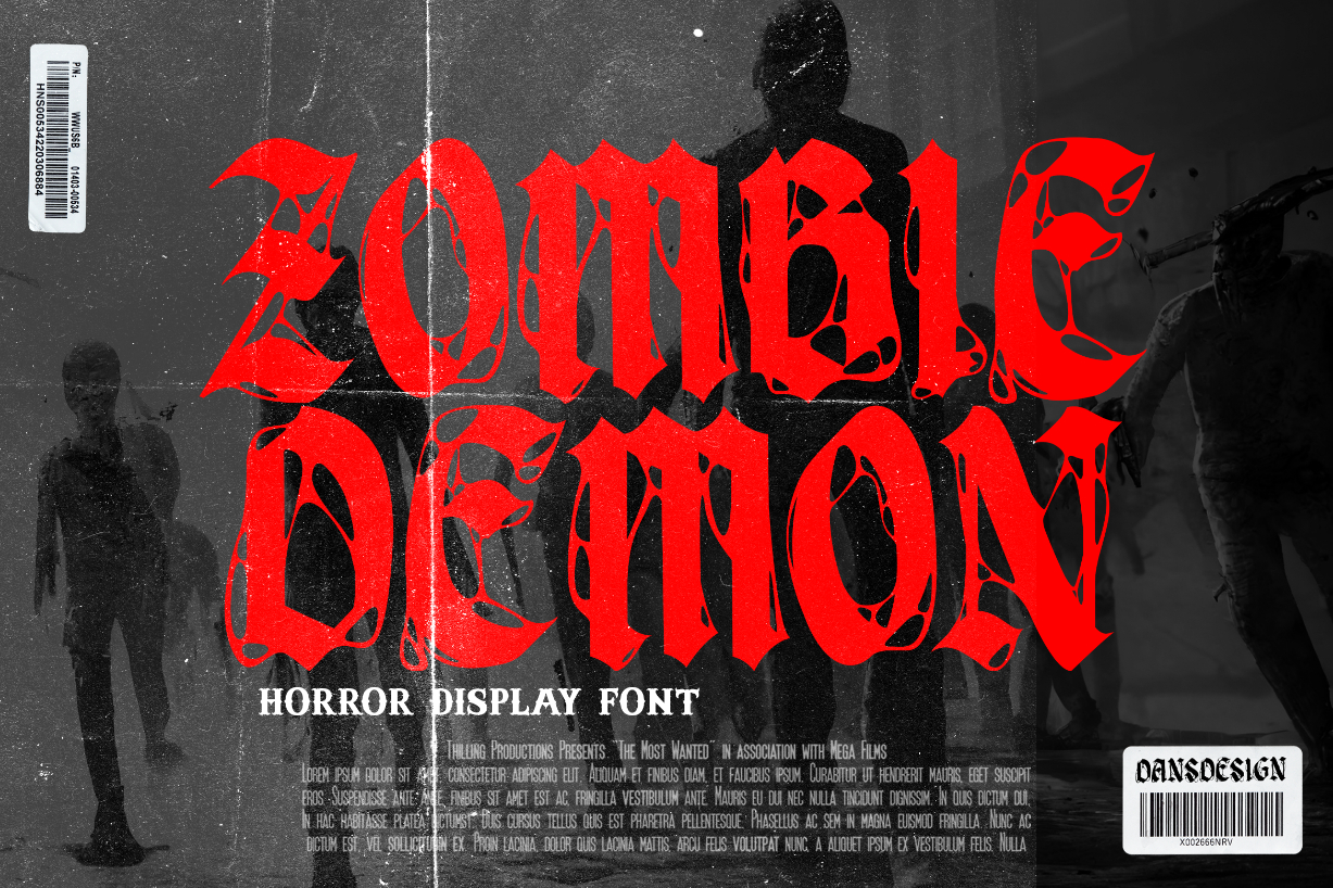 Zombie Demon Font