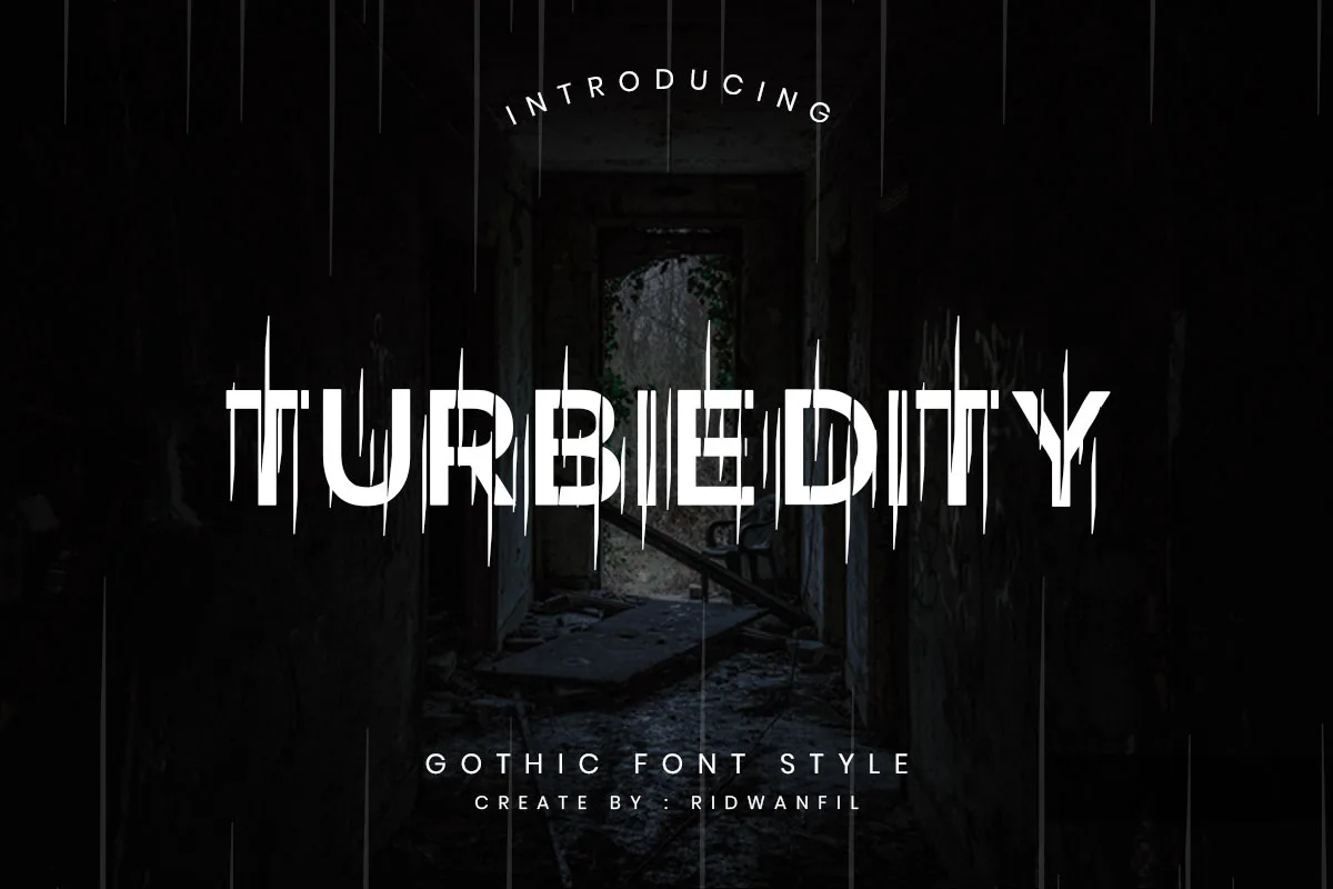 Turbiedity Font Turbiedity Font Poster 1
