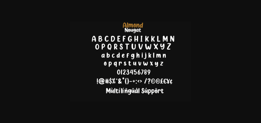 Almond Nougat Font Poster 10