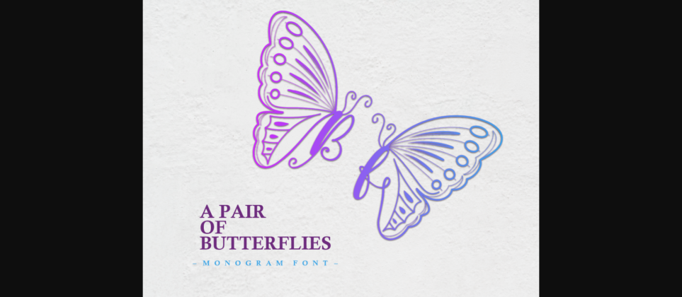 A Pair of Butterflies Font Poster 3