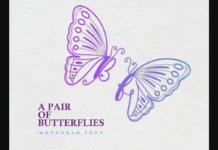 A Pair of Butterflies Font Poster 1