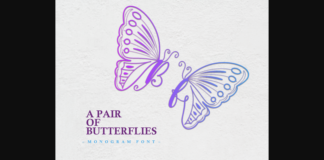 A Pair of Butterflies Font Poster 1