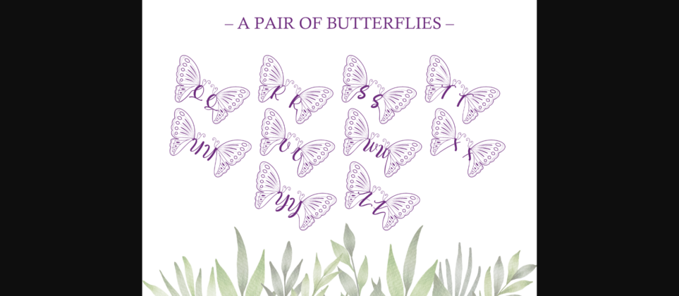 A Pair of Butterflies Font Poster 5