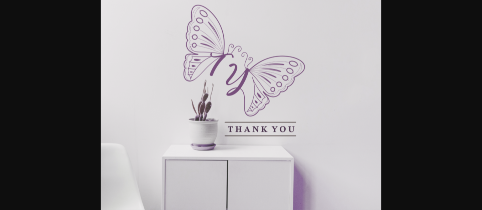 A Pair of Butterflies Font Poster 9