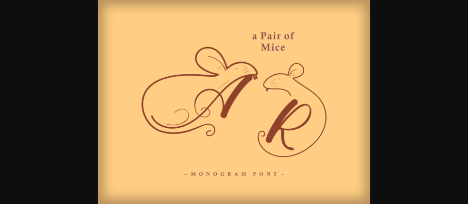 A Pair of Mice Font Poster 3