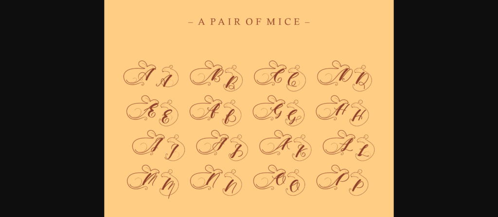 A Pair of Mice Font Poster 4