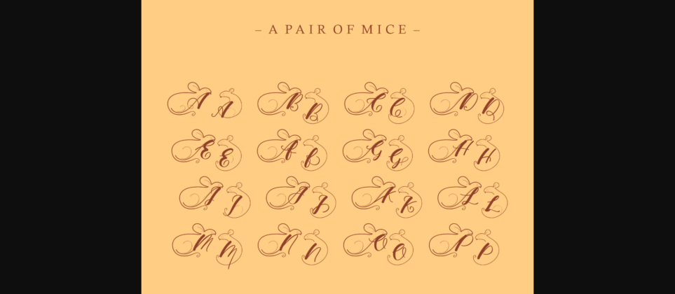 A Pair of Mice Font Poster 4