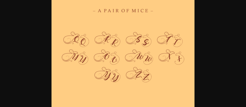 A Pair of Mice Font Poster 5