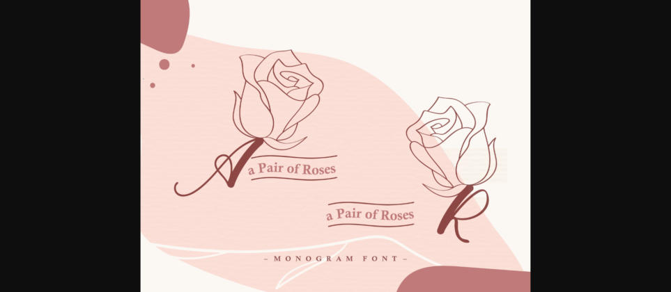 A Pair of Roses Font Poster 3