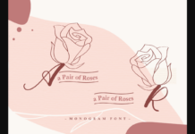 A Pair of Roses Font Poster 1