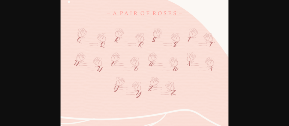 A Pair of Roses Font Poster 5