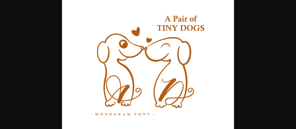 A Pair of Tiny Dogs Font Poster 3