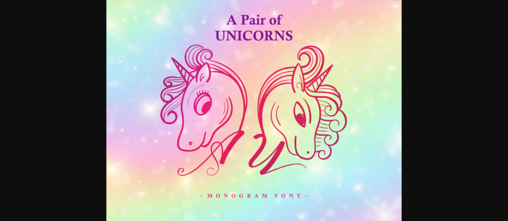 A Pair of Unicorns Font Poster 3
